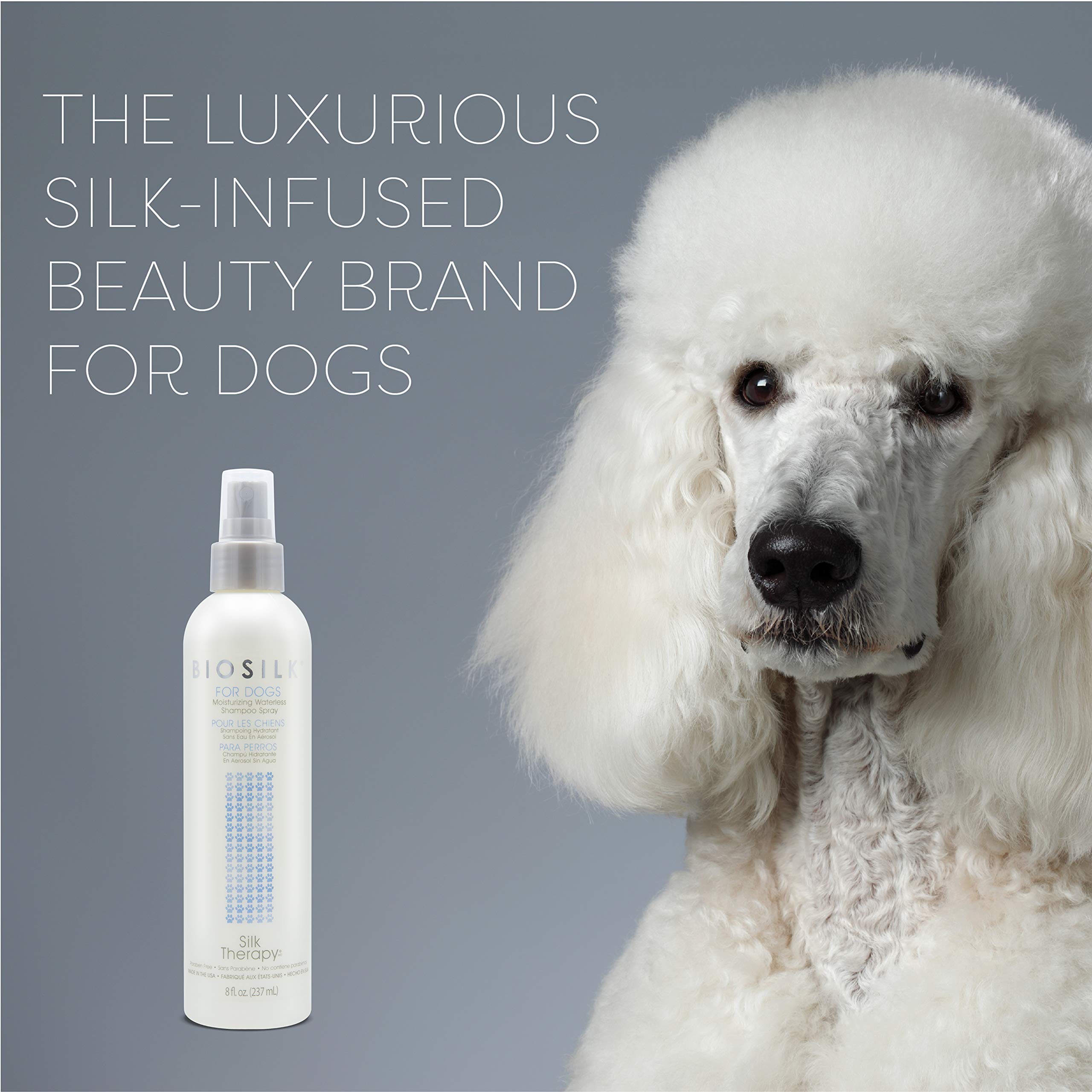 Foto 5 pulgar | Champú Sin Agua En Aerosol Biosilk Para Perros Silk Therapy 240 Ml - Venta Internacional.