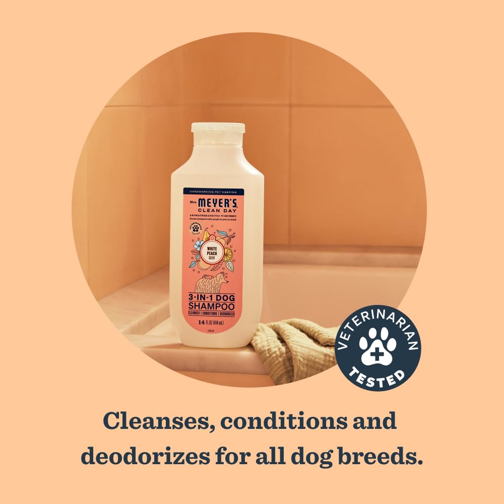 Foto 4 pulgar | Champú Para Perros Mrs. Meyer's Clean Day 3 En 1 White Peach 414 Ml - Venta Internacional.