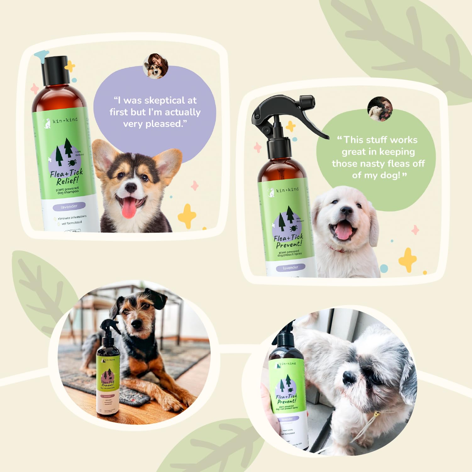 Foto 6 pulgar | Aerosol Antipulgas Y Garrapatas Kin+kind A Base De Plantas Para Perros  355 Ml - Venta Internacional.