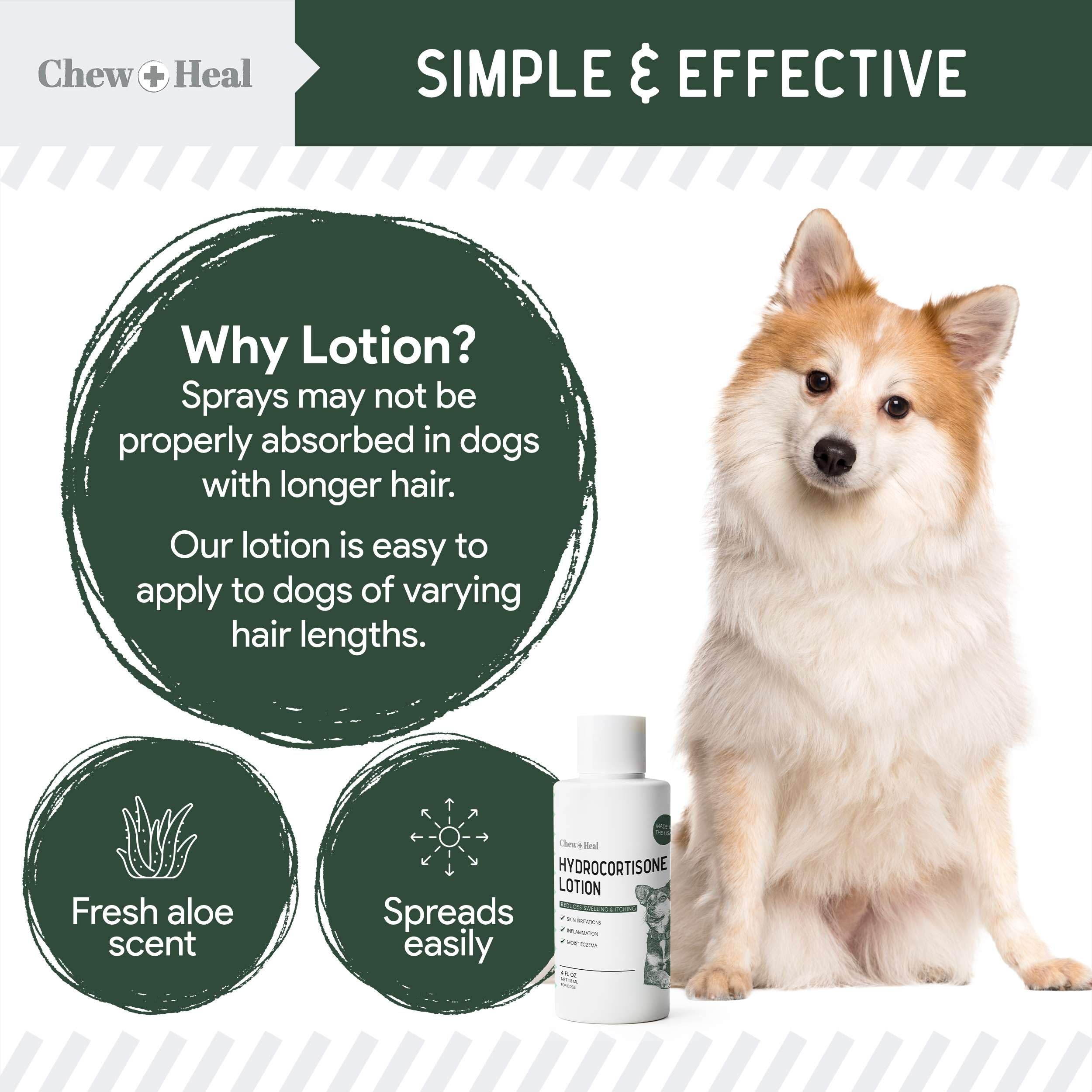 Foto 5 pulgar | Loción De Hidrocortisona Chew + Heal Labs Para Perros  118 Ml - Venta Internacional.