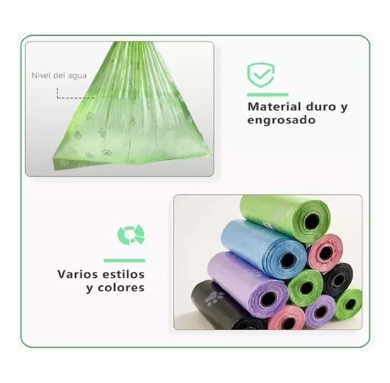 Foto 4 pulgar | 690 Bolsas Sanitarias BELUG Multicolor 46 Rollos para Recoger Heces de Perro