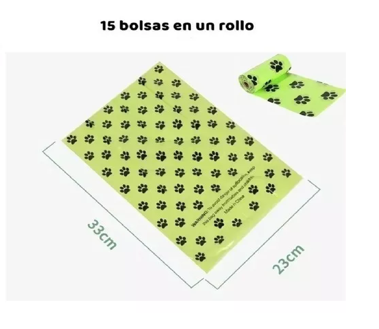Foto 4 pulgar | Bolsas Biodegradables para Popo de Perro con Dispensador L Verde 300 Piezas