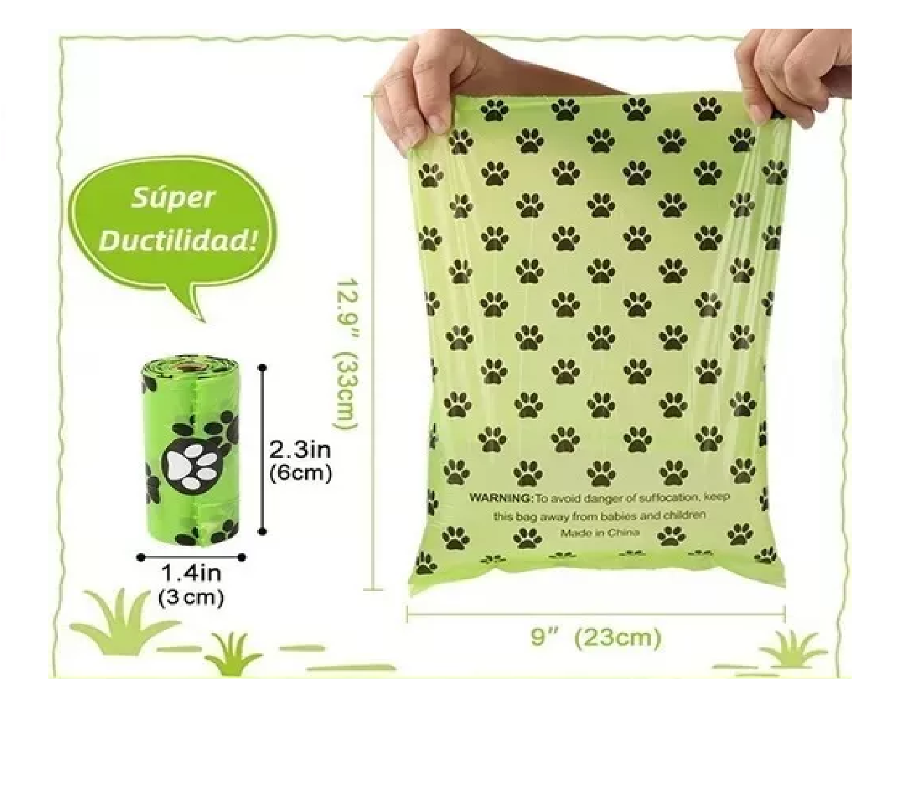 Foto 6 pulgar | Bolsas Biodegradables para Popo de Perro con Dispensador L Verde 300 Piezas