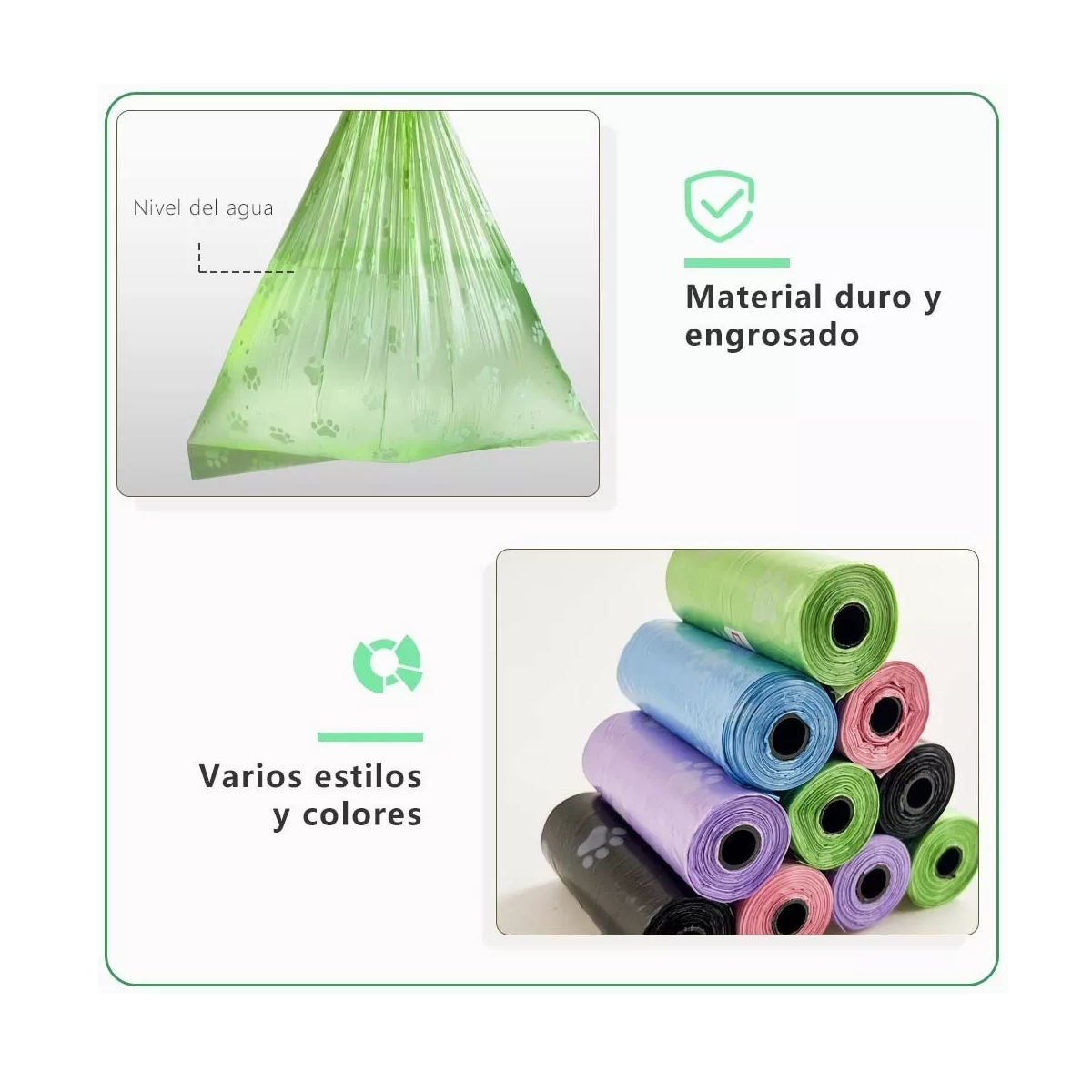 Foto 5 pulgar | Kit de Bolsas Sanitarias Eo Safe Imports Esi-7898 Multicolor 45 Rollos