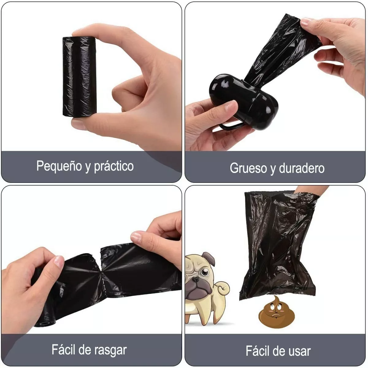 Foto 3 pulgar | Bolsas Biodegradables para Recoger Heces Eo Safe Imports ESI-7920 color Negro 391 Piezas + Dispensador