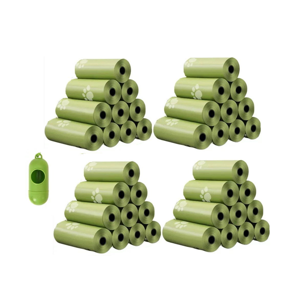 Kit 675 Bolsas Sanitarias De Perro Para Recoger Heces Eo Safe Imports Esi-11571 Verde