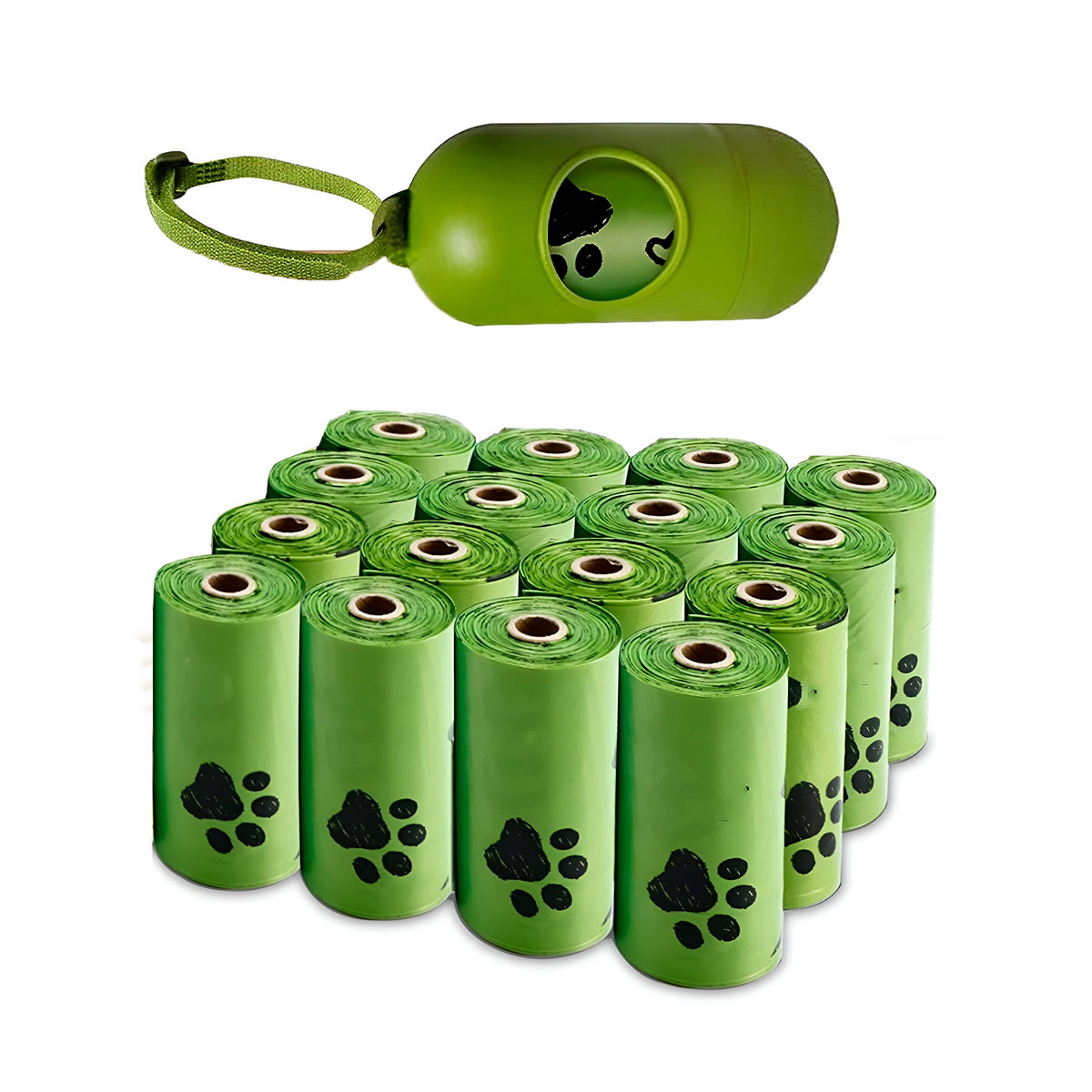 Bolsas Biodegradables Para Excrementos De Perro Con Dispensador Y Clip Para Correa De Regalo Bluelander