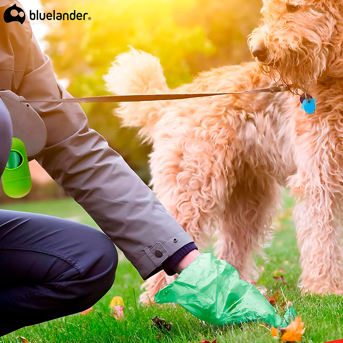 Foto 5 pulgar | Bolsas Biodegradables Para Excrementos De Perro Con Dispensador Y Clip Para Correa De Regalo Bluelander