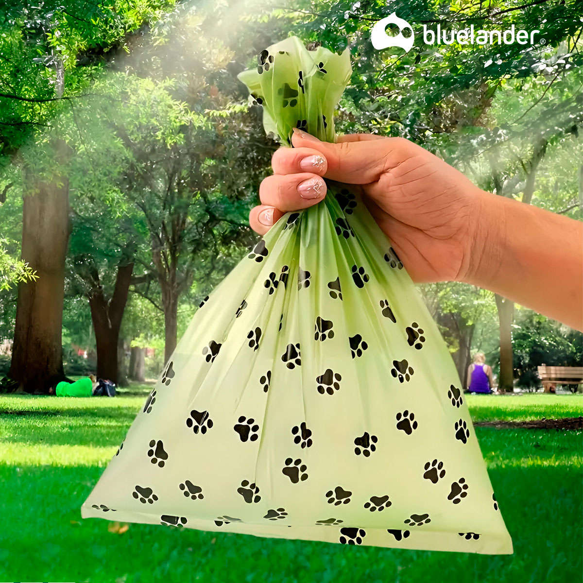 Foto 6 pulgar | Bolsas Biodegradables Para Excrementos De Perro Con Dispensador Y Clip Para Correa De Regalo Bluelander