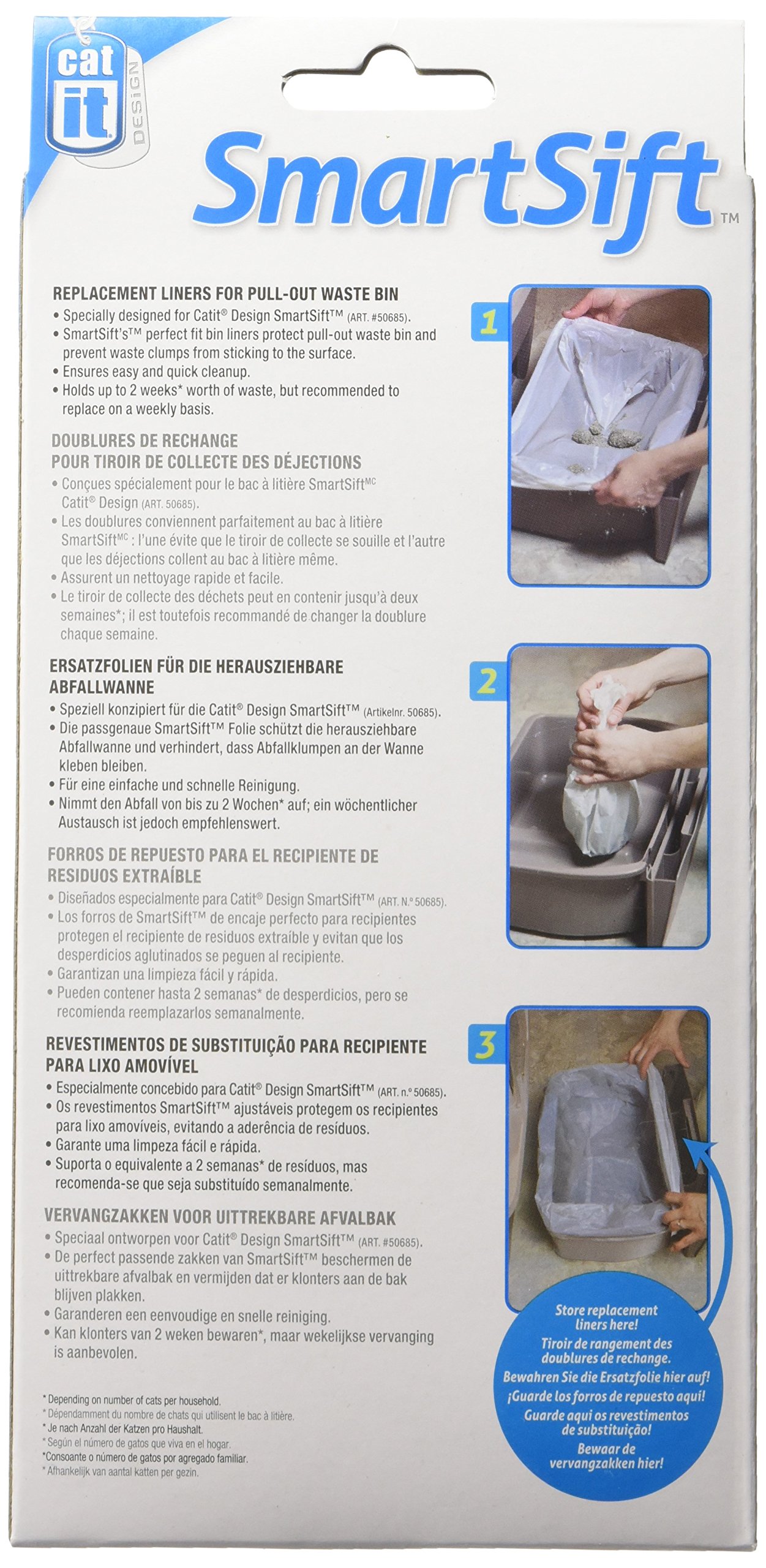 Foto 4 pulgar | Forro Para Sartén Para Gatos Smartsift De Catit Design, Biodegradable - Venta Internacional.