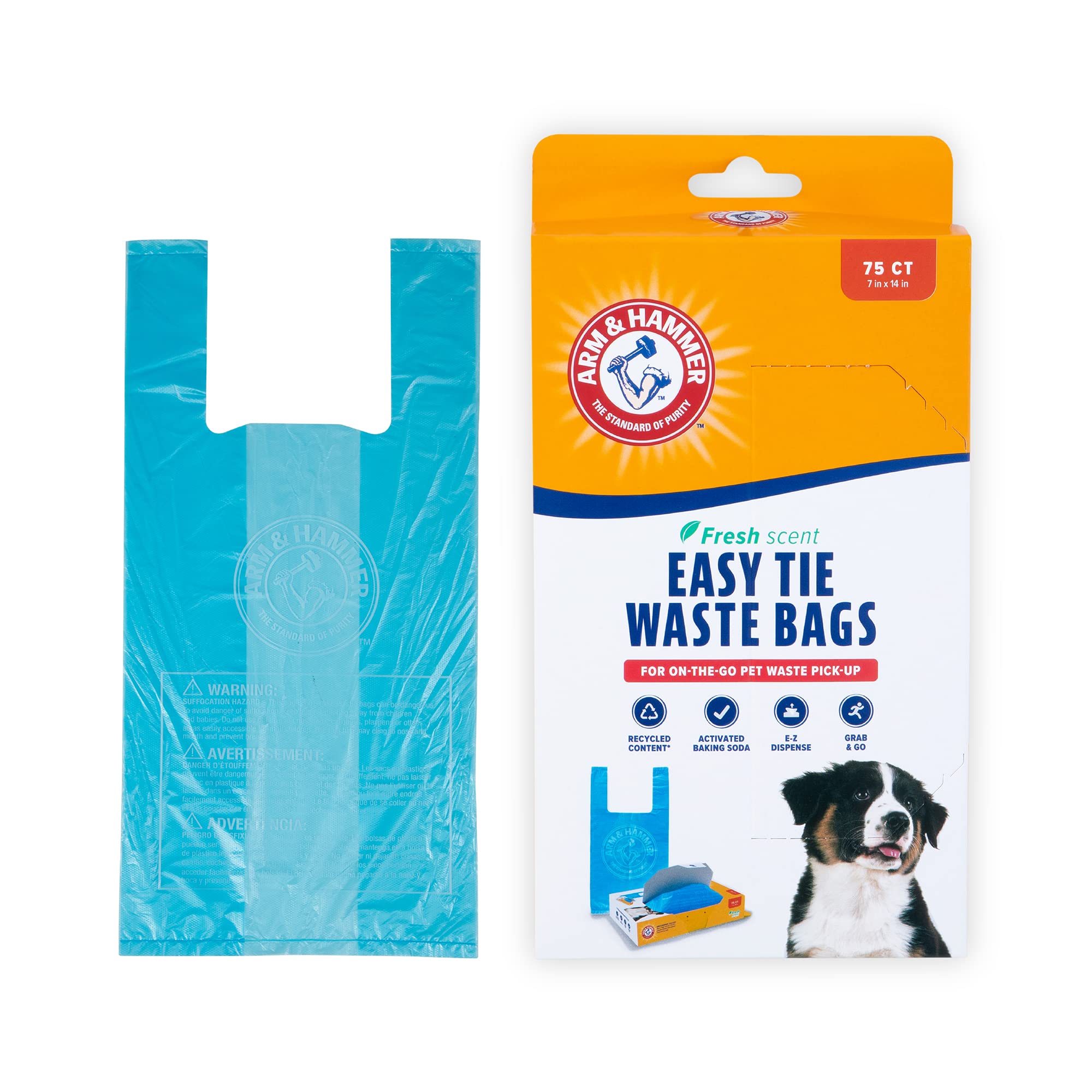 Arm & Hammer 71041 Bolsas De Residuos Easy-tie, Azul, 75 Count - Pack Of 1 - Venta Internacional.
