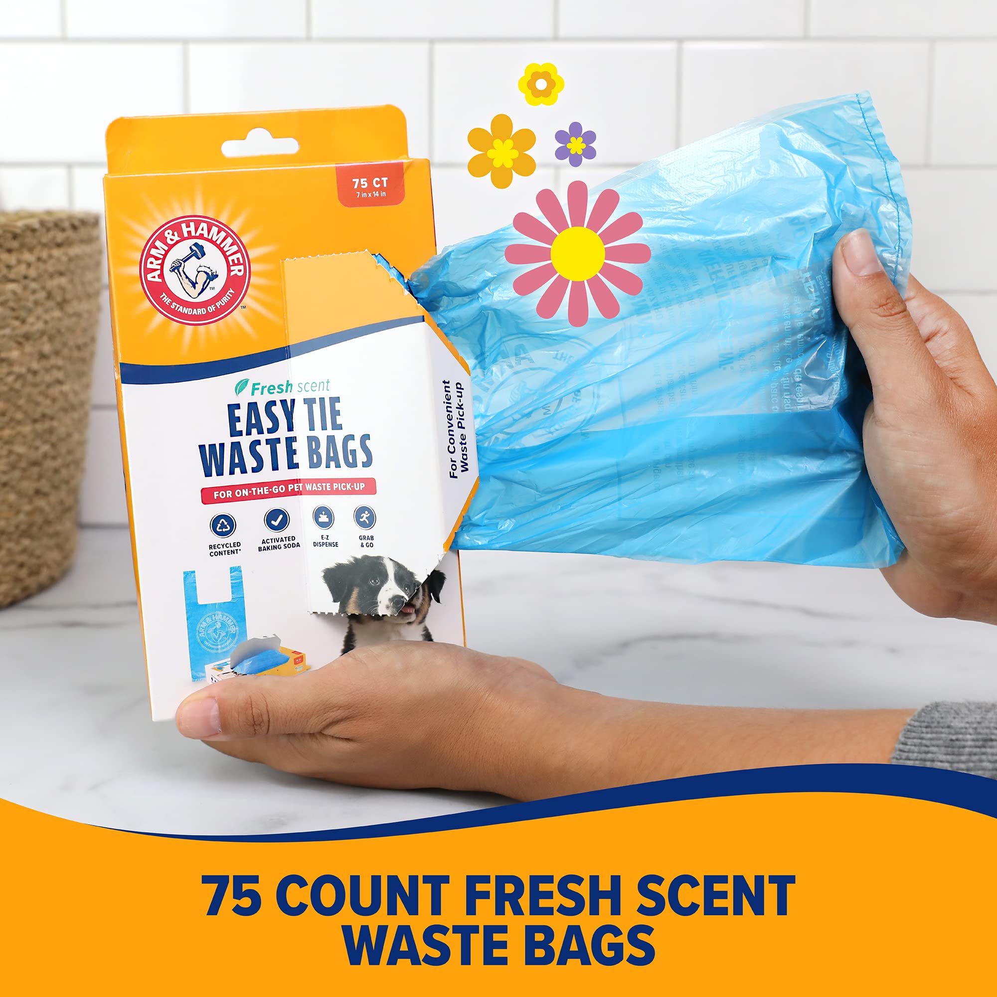 Foto 5 pulgar | Arm & Hammer 71041 Bolsas De Residuos Easy-tie, Azul, 75 Count - Pack Of 1 - Venta Internacional.