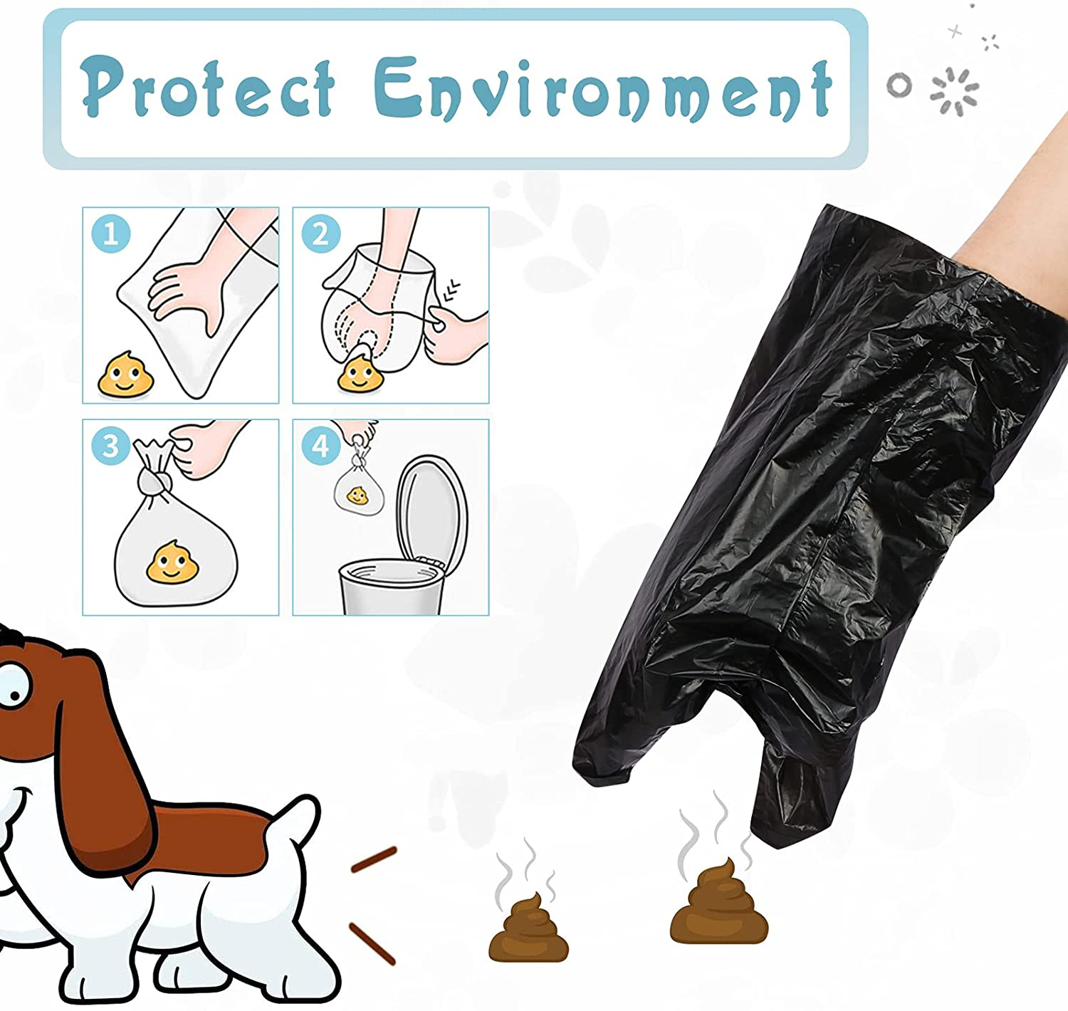 Foto 6 pulgar | Bolsas Para Excrementos De Perro Jieyou Ecológicas, 16 Rollos, 240 Bolsas Negras - Venta Internacional.