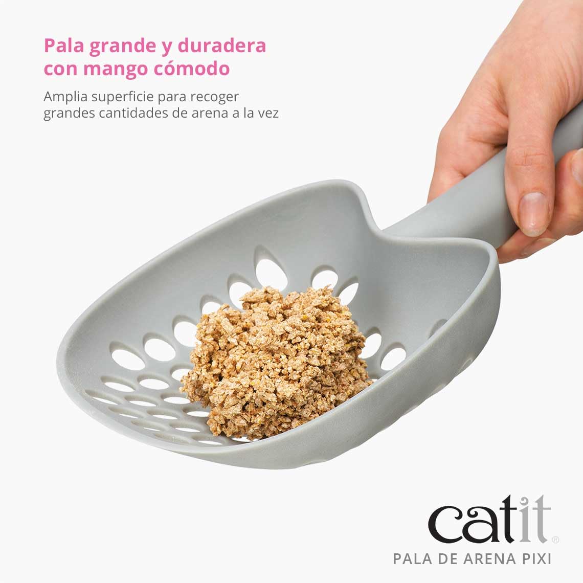 Foto 3 pulgar | Cuchara Para Basura Catit Pixi Gris Con Superficie Ancha Y Gancho - Venta Internacional.
