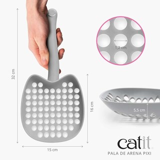 Foto 6 | Cuchara Para Basura Catit Pixi Gris Con Superficie Ancha Y Gancho - Venta Internacional.