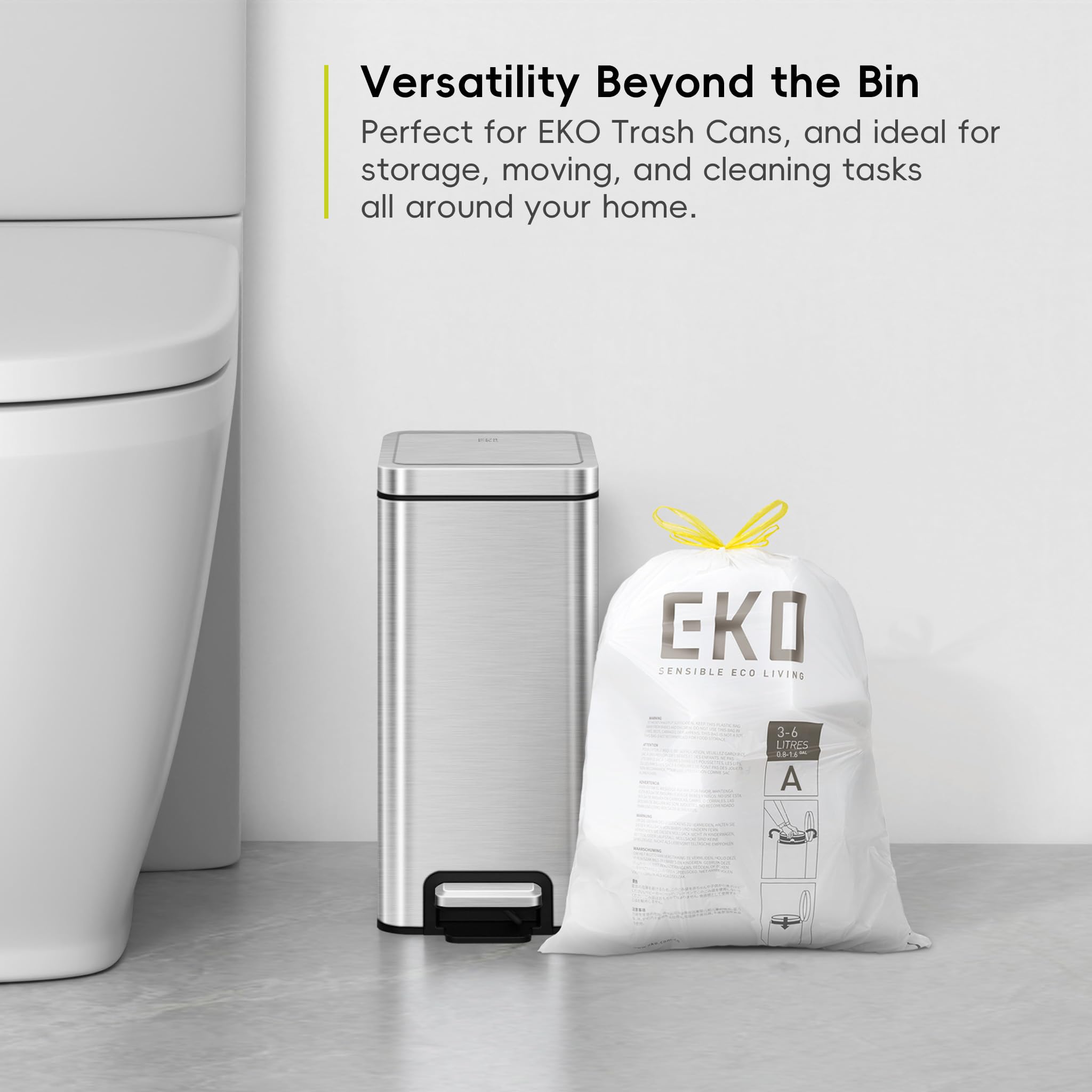 Foto 3 pulgar | Bolsa De Basura Eko Eko Easy-dispense, Rollo De 80 Unidades, Extra Fuerte, De 3 A 6 Litros - Venta Internacional.