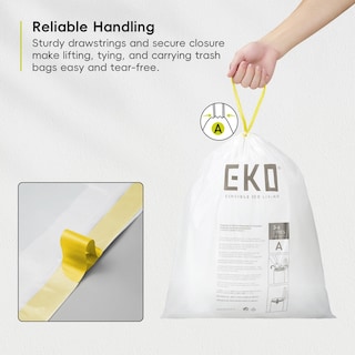 Foto 3 | Bolsa De Basura Eko Eko Easy-dispense, Rollo De 80 Unidades, Extra Fuerte, De 3 A 6 Litros - Venta Internacional.