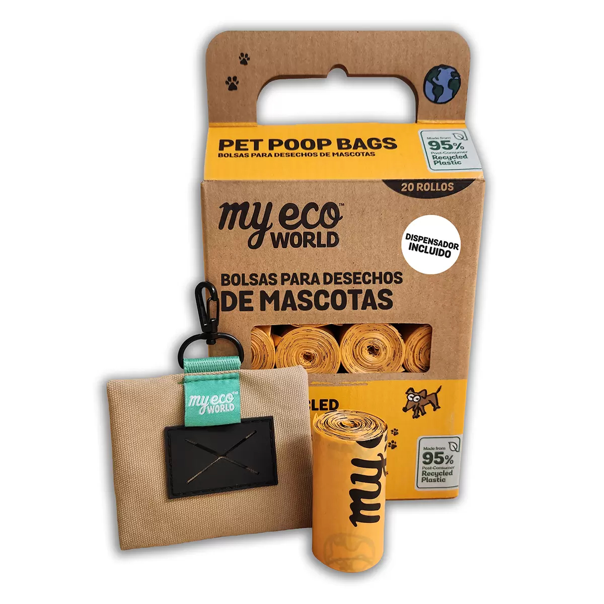 Foto 4 pulgar | Bolsas De Desechos Para Mascotas my eco world 300pz