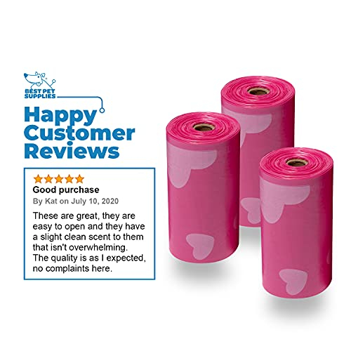 Foto 2 | Bolsas Para Excrementos De Perro Best Pet Supplies, Resistentes A Roturas, 360 Bolsas Rosas - Venta Internacional.