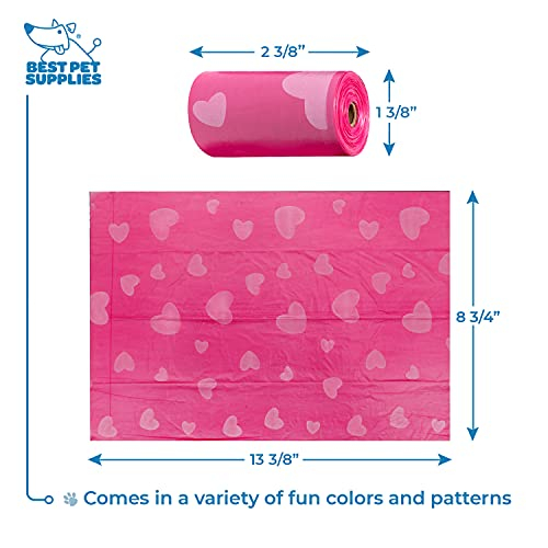 Foto 5 pulgar | Bolsas Para Excrementos De Perro Best Pet Supplies, Resistentes A Roturas, 360 Bolsas Rosas - Venta Internacional.