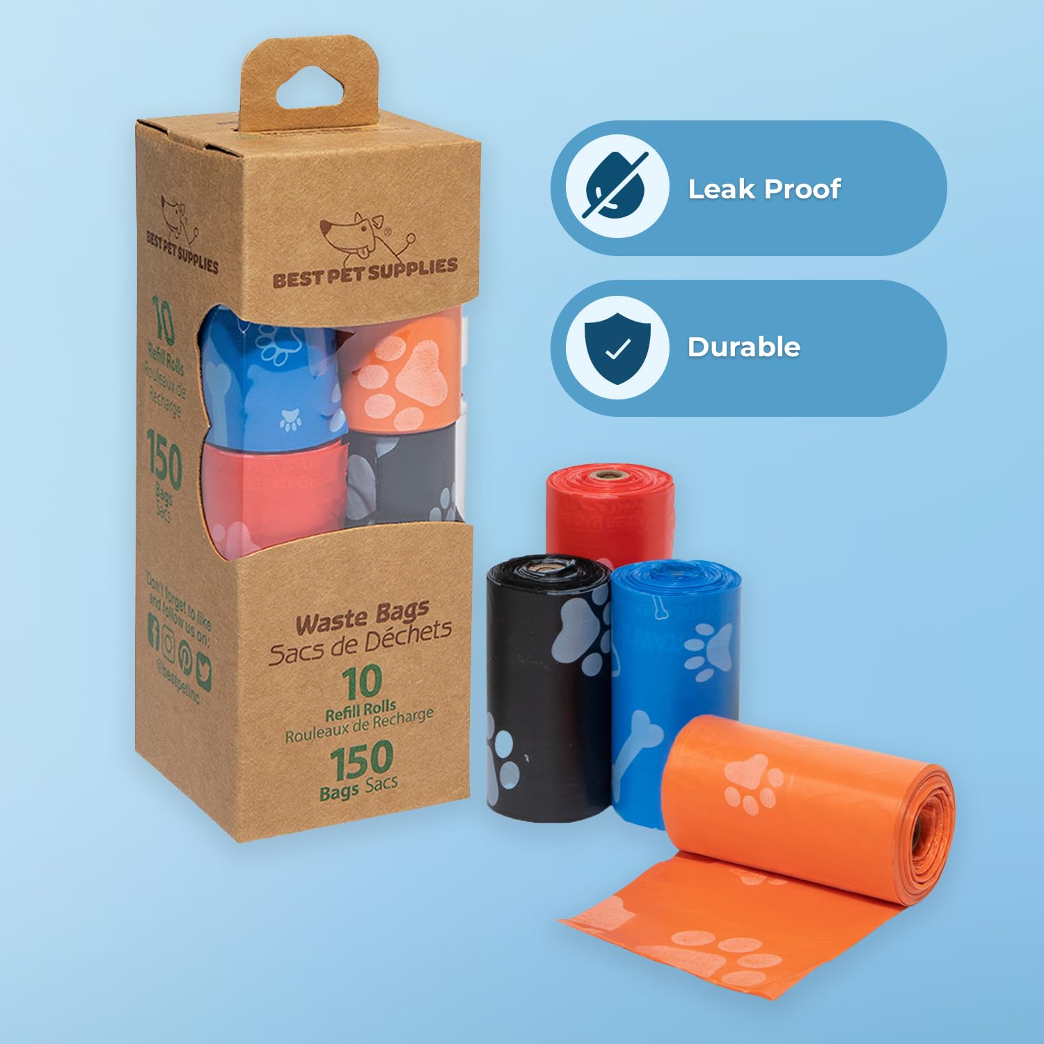 Foto 4 pulgar | Bolsas Para Excrementos De Perro, Los Mejores Suministros Para Mascotas (150 Bolsas), A Prueba De Fugas - Venta In