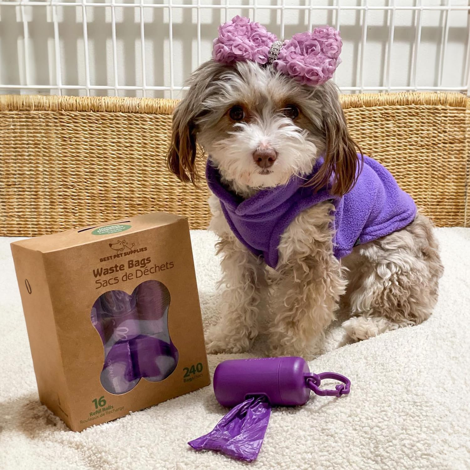 Foto 5 | Bolsas Para Excrementos De Perro Best Pet Supplies (240 Bolsas), Color Morado - Venta Internacional.