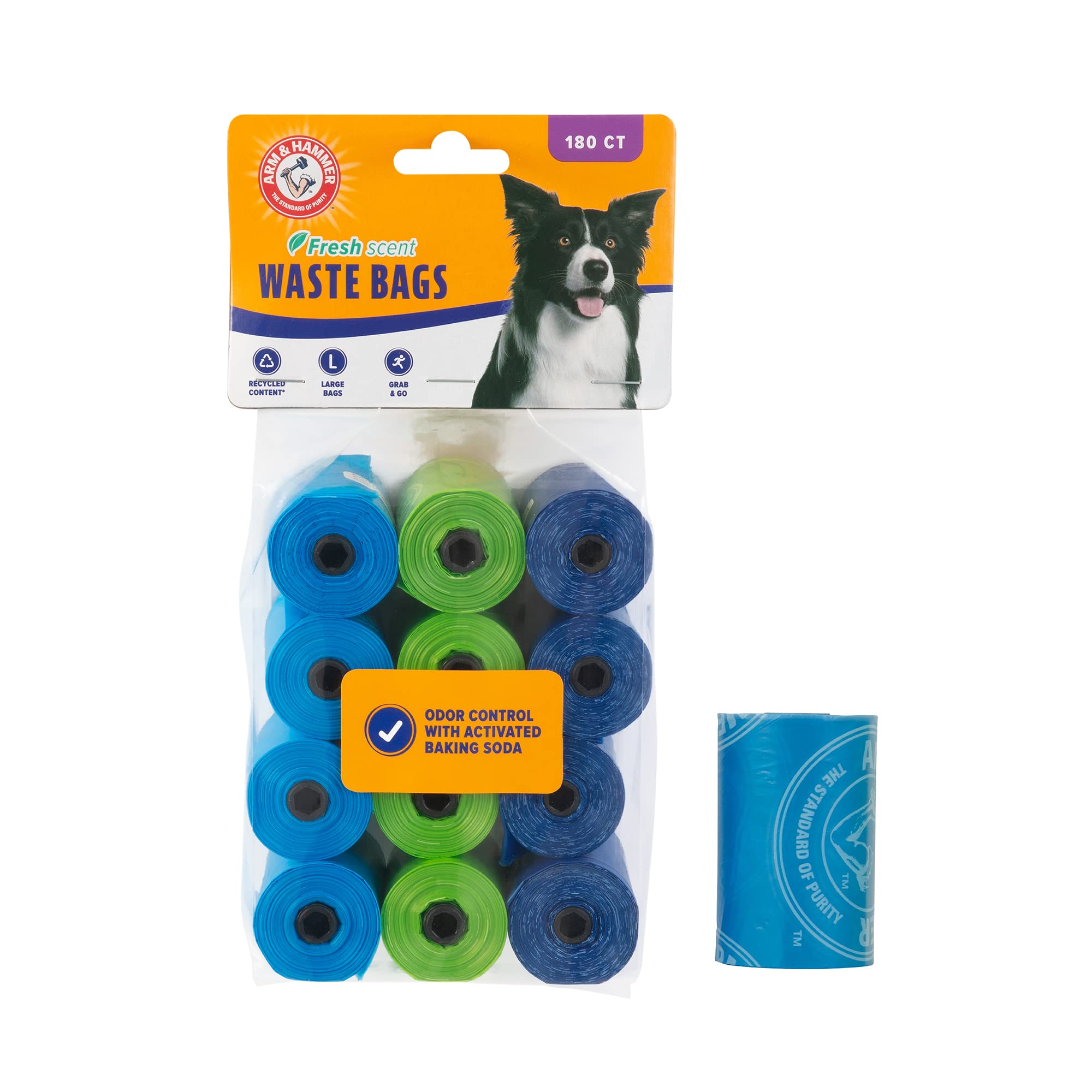 Foto 1 | Bolsas De Basura Arm & Hammer Easy-tear Con Bicarbonato De Sodio 180 Unidades - Venta Internacional.