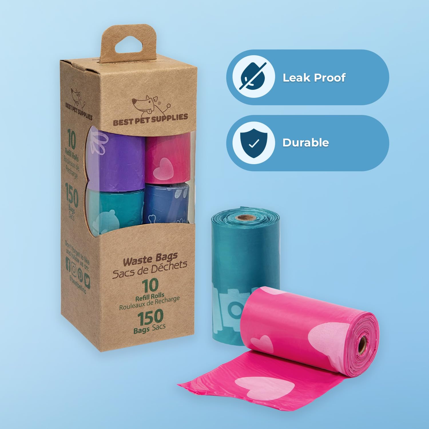 Foto 4 pulgar | Rollo De Recarga De 150 Bolsas Para Excrementos De Perro, Los Mejores Suministros Para Mascotas - Venta Internacional.