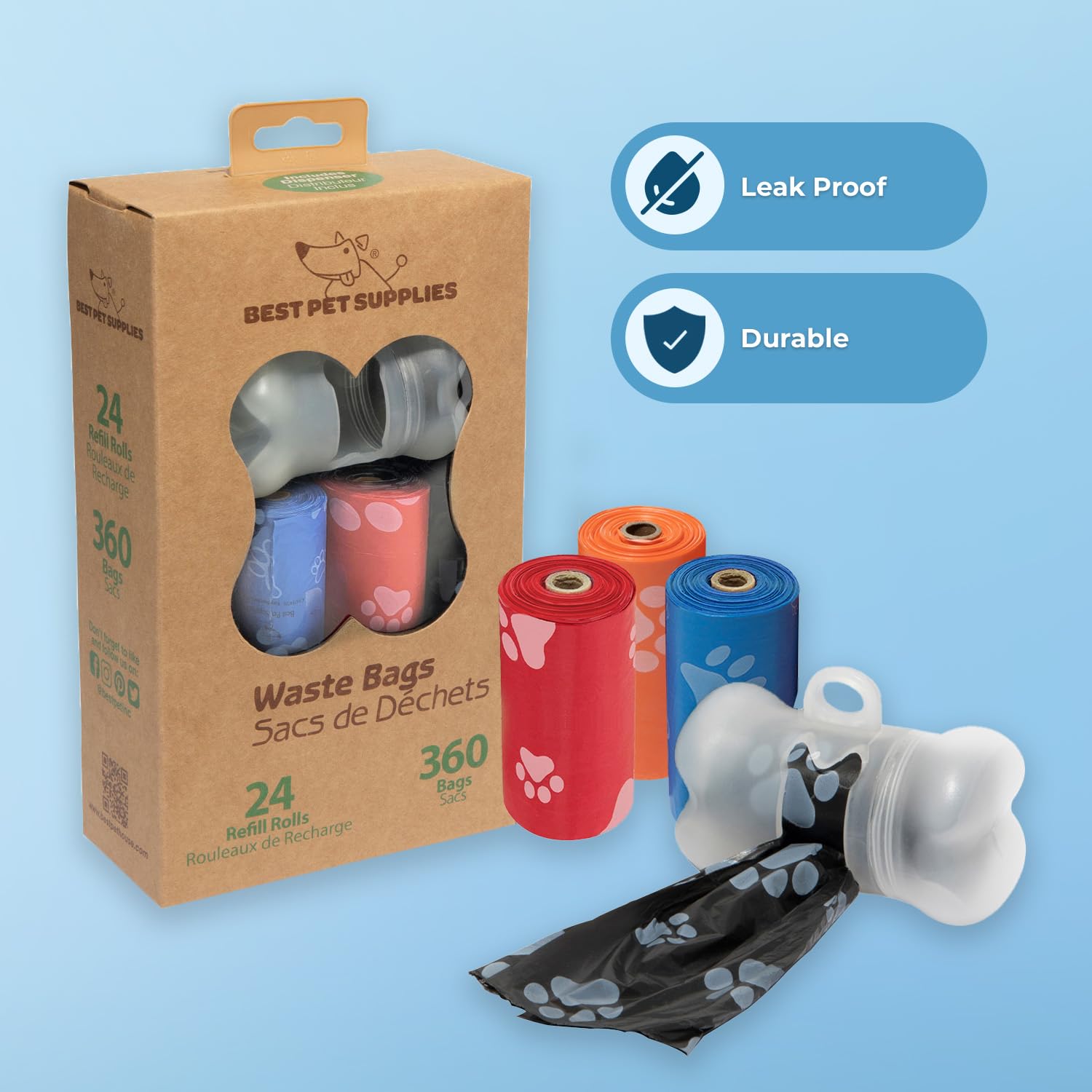 Foto 4 pulgar | Bolsas Para Excrementos De Perro, Los Mejores Suministros Para Mascotas (360 Bolsas), A Prueba De Fugas - Venta In