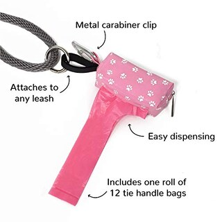 Foto 3 | Dispensador De Bolsas Para Excrementos Para Perros Pink Paw Con 12 Bolsas - Venta Internacional.