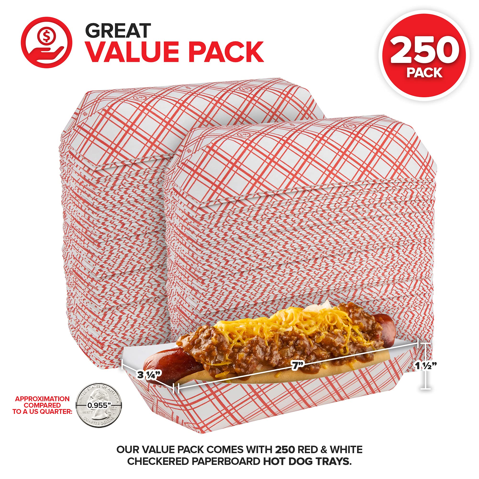 Foto 3 pulgar | Bandejas Para Salchichas Stock Your Home Checkered, Paquete De 250 - Venta Internacional.
