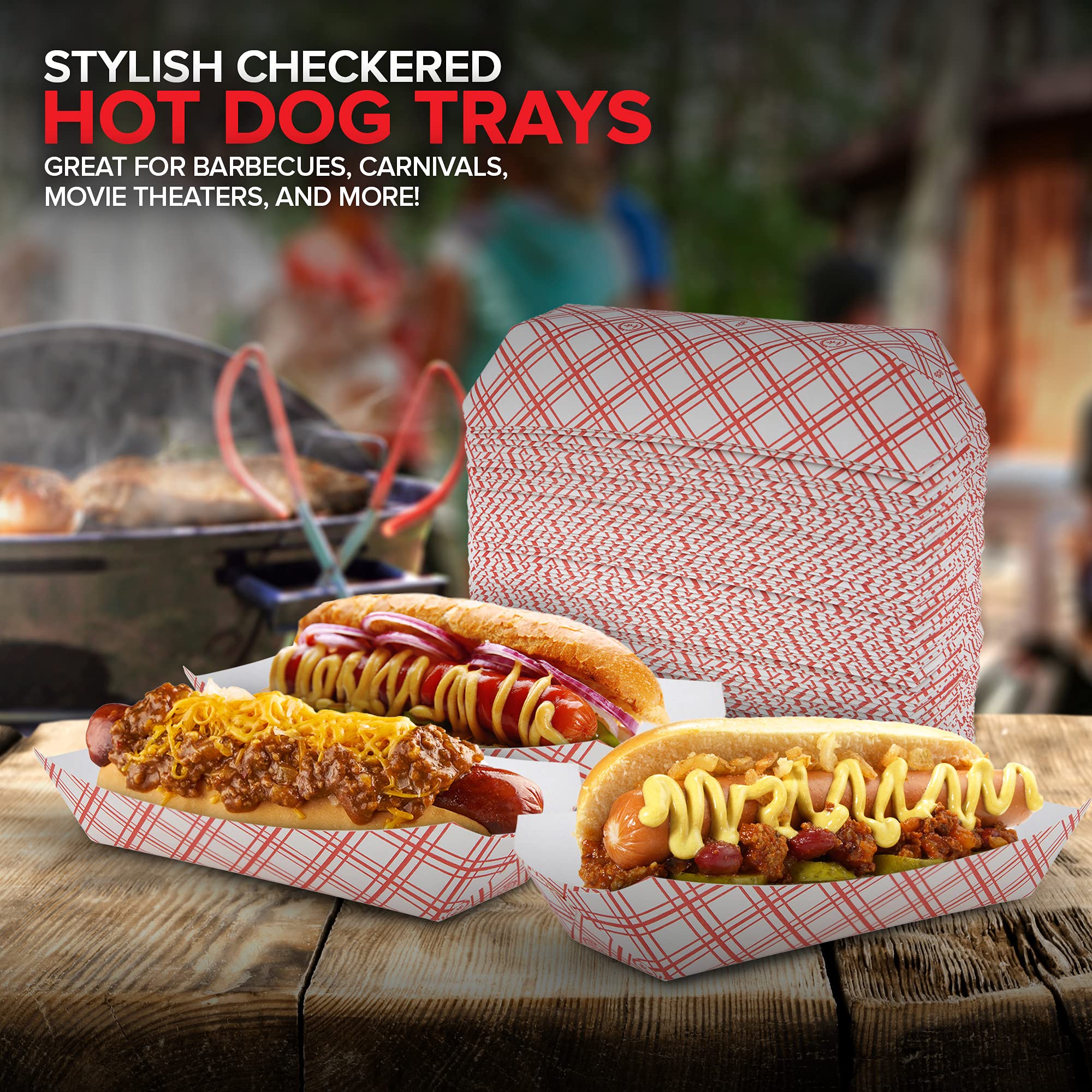 Foto 7 | Bandejas Para Salchichas Stock Your Home Checkered, Paquete De 250 - Venta Internacional.