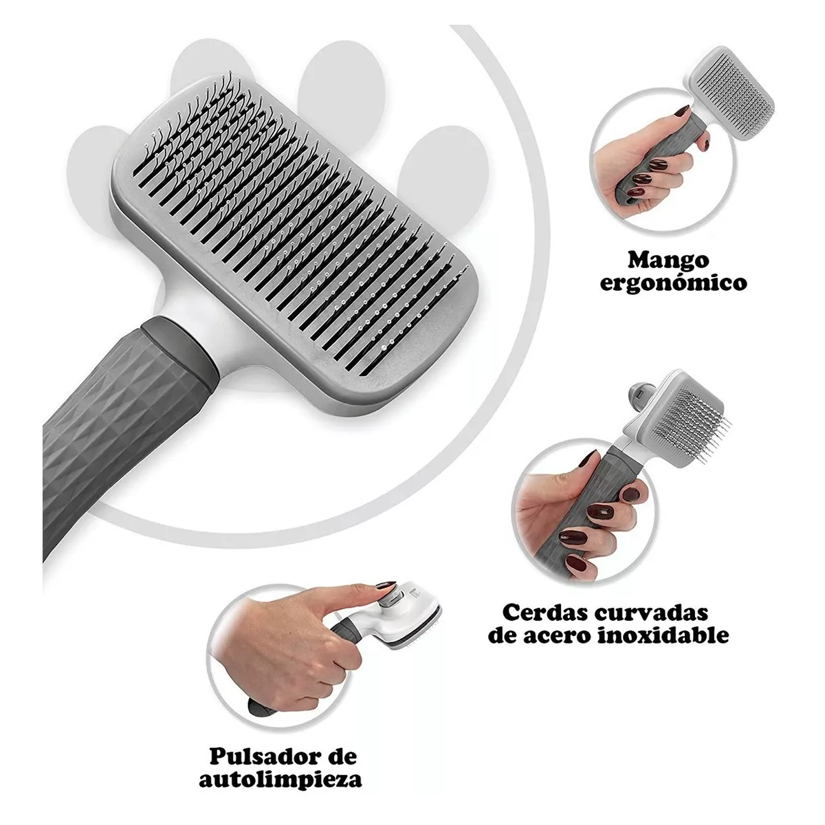Foto 3 pulgar | Cepillo para Mascotas Eo Safe Imports Esi-7903 color Gris