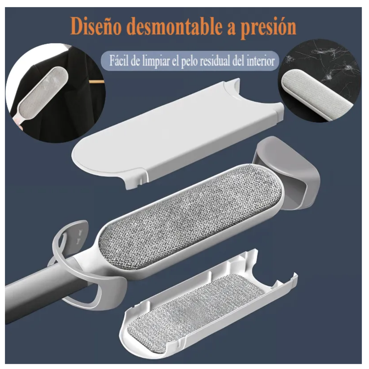 Foto 4 pulgar | Removedor De Pelo Mascotas Guante(4pcs)+cepillo Quita Pelusa Eo Safe Imports Esi-20244 Blanco