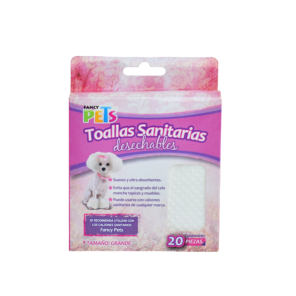 Foto 2 | Toallas Sanitarias Desechables para Hembra en Celo Fancy Pets FL1907 Tamaño Grande 20 Piezas