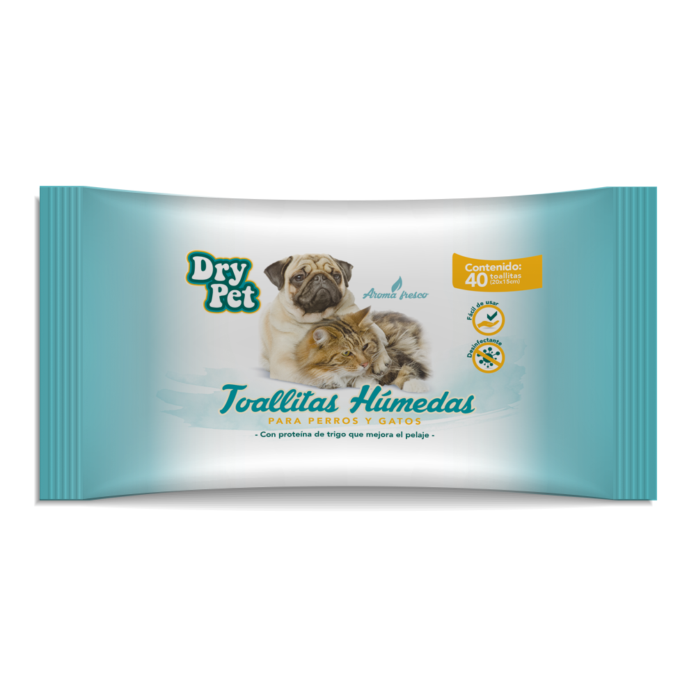 Toallitas Húmedas para Mascotas Fancy Pets con 40 Piezas