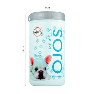 Foto 4 | Waipy Pack 2 Toallitas Humedas Limpia Patitas + Limpiadoras De Ojos Para Mascotas | Suaves Y Seguras Para Perros Y Gatos