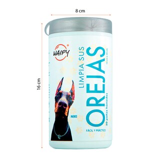 Foto 7 | Waipy Pack 2 De Limpiador De Oidos Para Mascotas + Toallitas Humedas De Limpieza Dental Para Mascotas| Suaves Y Seguras