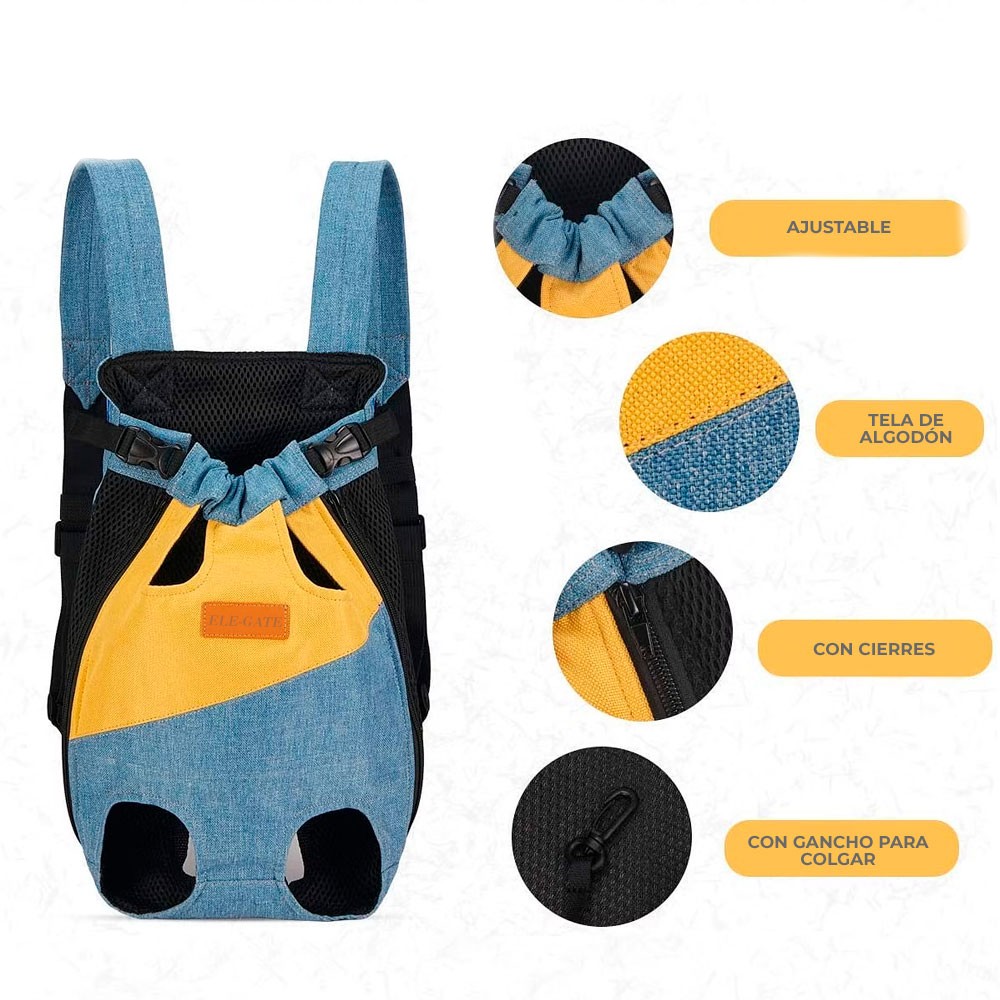 Foto 4 pulgar | Bolso Portátil Elegate MAS.107 color Azul de Viaje para Mascota