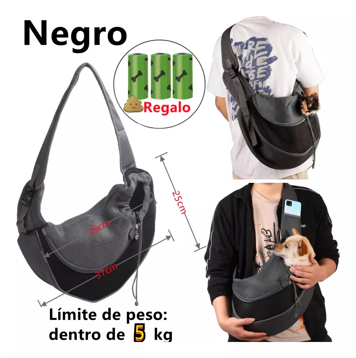 Foto 4 pulgar | Mochila para Mascotas Chicas Belug color Negro
