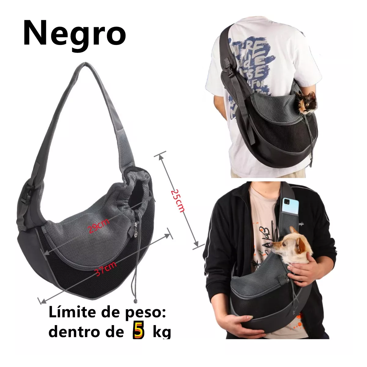 Foto 4 pulgar | Mochila para Mascotas Eo Safe Imports Esi-7863 color Negro