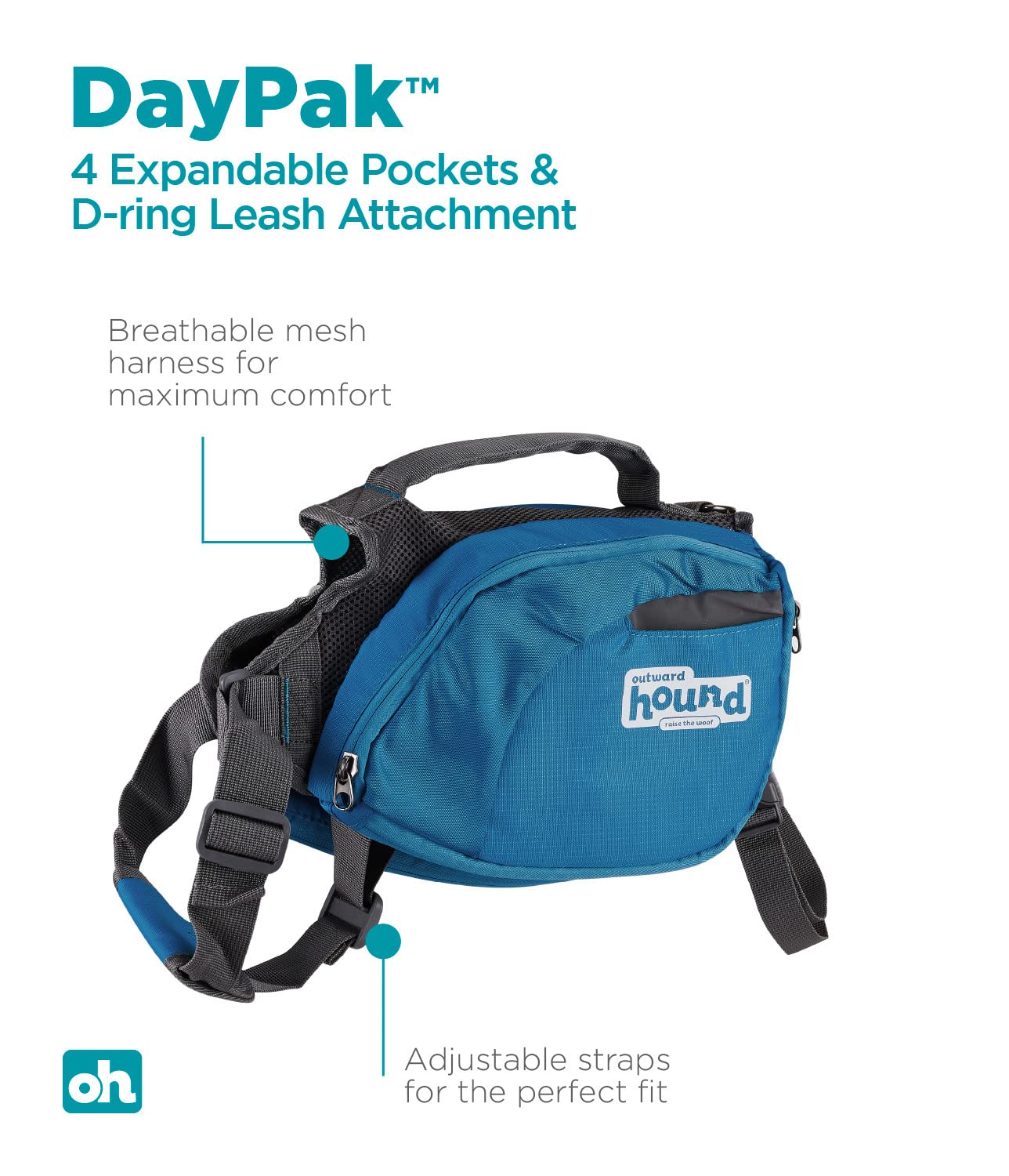 Foto 5 pulgar | Mochila Para Perros Outward Hound Daypak Blue Medium - Venta Internacional.