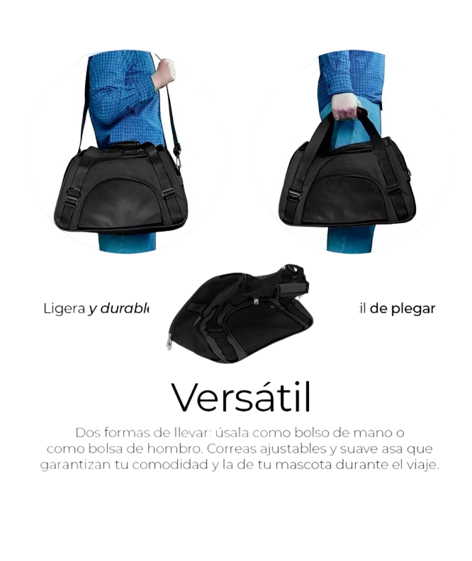 Foto 5 | Mochila Transportadora Para Mascotas Chicas Color Negro