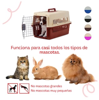 Foto 3 | Jaula Transportadora Perro Gato Mascota Portátil 31x48x31cm