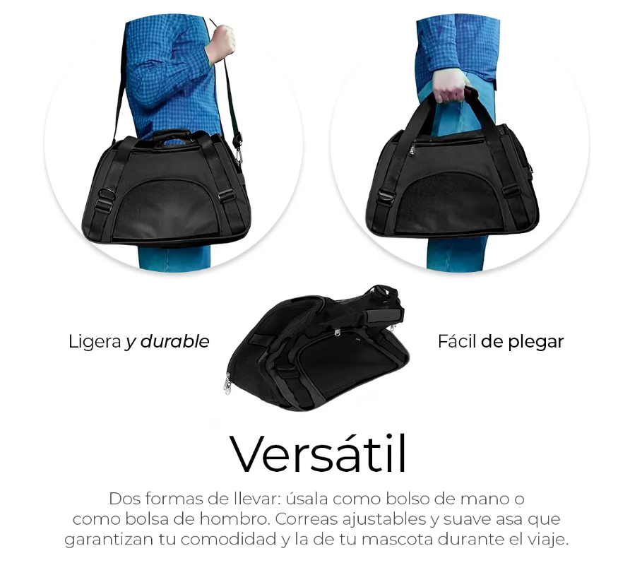 Foto 5 pulgar | Mochila Transportadora Bolsa Mascota Perro Gato Viaje Chica