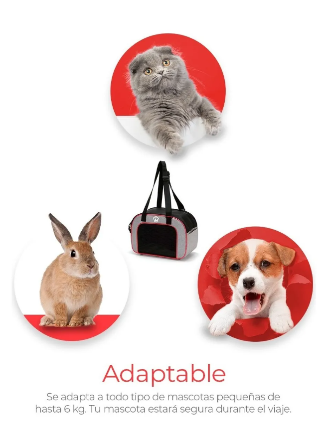 Foto 5 pulgar | Mochila Transportadora Para Perro Y Gato Portátil Plegable Color Rojo