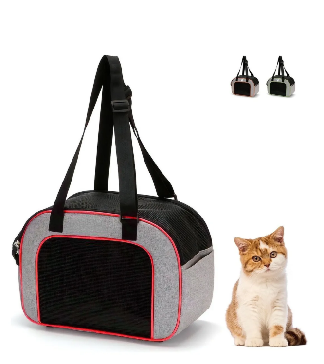 Foto 6 pulgar | Mochila Transportadora Para Perro Y Gato Portátil Plegable Color Rojo