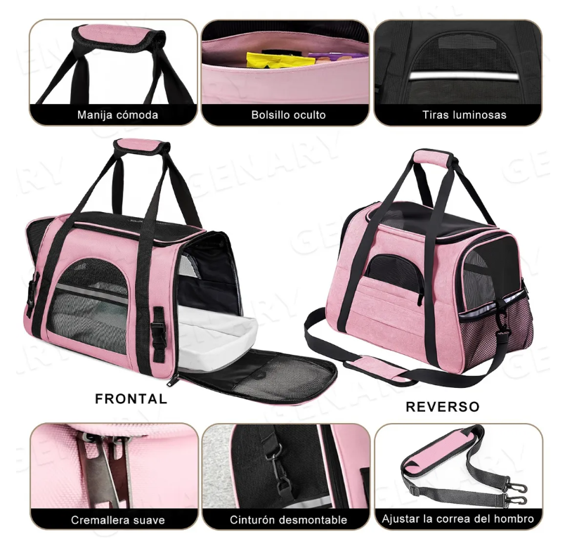 Foto 6 pulgar | Mochila Transportadora Con Perro Gato Transpirable Ajustable