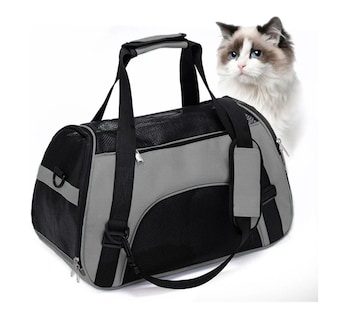 Foto 1 | Transportadora Para Perro Gatos Viaje Mascota Bolsa Portátil Modelogris Oscuro