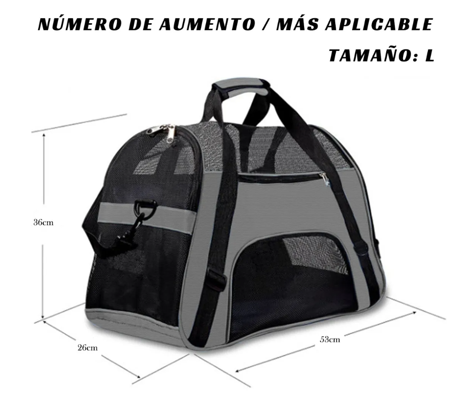 Foto 4 pulgar | Transportadora Para Perro Gatos Viaje Mascota Bolsa Portátil Modelogris Oscuro